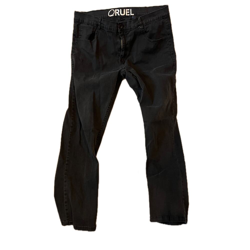 Qruel Black Denim Jeans Mens 31x28